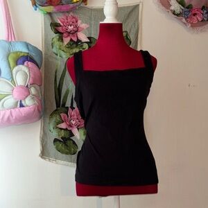 Dress Barn Black Fitted Sleeveless Tank Top